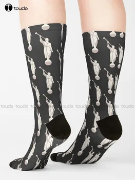 Melek Moroni Lds Heykeli Nötr Beyaz Altın Çorap Dans Çorap Komik Sanat Harajuku Streetwear Renkli Karikatür Çorap noel hediyesi