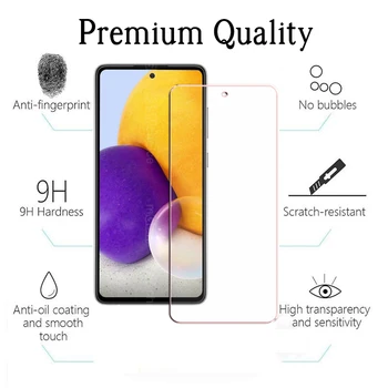 Temperli Cam İçin Uyumlu Samsung Galaxy A72 4G Ekran Telefon Koruyucu Patlamaya dayanıklı Ön Film Anti Paramparça Kapak