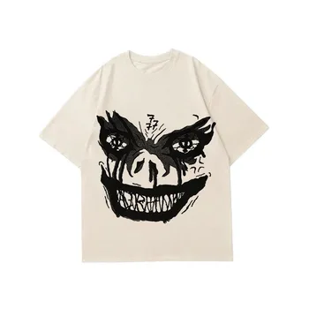 Anime ÖLÜM NOTU T Shirt Streetwear Hip Hop Vintage grim Reaper Baskı T-Shirt 2022 Harajuku Rahat Pamuk Kısa Kollu Gömlek