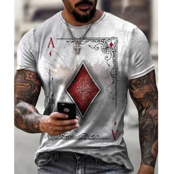 2021 Yaz erkek tişört Moda Kafatası 3D Kısa Kollu erkek bol tişört, harajuku tişört