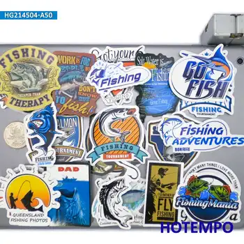 50 Adet Gitmek Balıkçılık Balıkçı Sloganı Tarzı Deniz Balık Sticker Dizüstü Telefon Tekne Dizüstü Motosiklet Araba Su Geçirmez Çıkartmalar