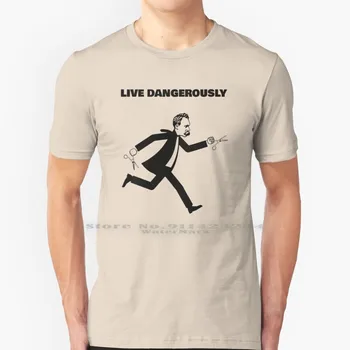 Nietzsche Makasla Çalışan Canlı Tehlikeli Eğlenceli Felsefe Gömlek T Shirt %100 % Saf Pamuk Schopenhauer Nietzsche Kötümserlik