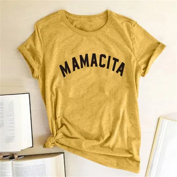 Amacita Mektubu Baskılı kadın Yaz komik tişört Anne Yaşam Tee Gömlek Femla Anne için Hediye İspanyolca Üstleri Kadın 2020 DropShipping