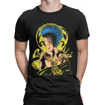 Kobra Kai Punk Kartal erkek T-shirtleri Kobra Kai Miyagi-Do Film Pamuk Tee Gömlek Ekip Boyun Kısa Kollu T Gömlek 4XL 5XL Giyim