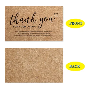 10-30pcs Doğal Kraft Kağıt Kartları Sipariş İçin Teşekkür ederiz Küçük işletmeler İçin Küçük Dükkan Hediye Dekorasyon Kartı İçin Kartı