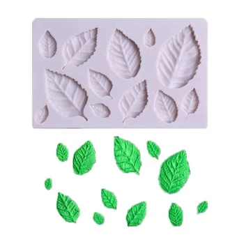 Sugarcraft Yaprakları silikon kalıp Şeker Polimer Kil Fondan Kalıp Kek Dekorasyon Aracı Çiçek Yapımı GumPaste gül yaprağı Kalıp