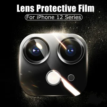 1 Adet Tam Kapak Kamera Lens Filmi Koruyucu İçin iPhone 12 Pro Max Mini Temperli Cam iPhone 12 Pro Max Kamera Koruyucu
