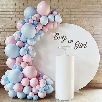 Macaron Pembe Balonlar Garland Kemer Kiti Doğum Günü Partisi Süslemeleri Çocuklar Düğün Doğum Günü Partisi Malzemeleri Bebek Duş Erkek Kız Deco