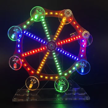 DIY Elektronik Kiti LED dönme dolap Devre Döner Renkli LED Uzaktan Kızılötesi Kontrol 10 Çeşit Yanıp Sönen Modu 4.5-5.5 V
