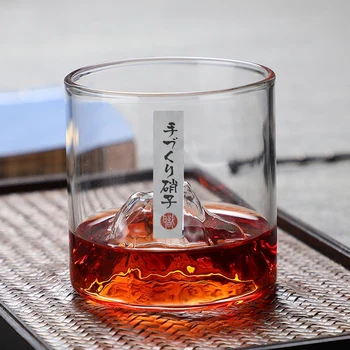 3D Dağ Japonya viski bardağı Buzul Eski Moda Viski Kaya Gözlük Viski cam Votka Kupası şarap kadehi